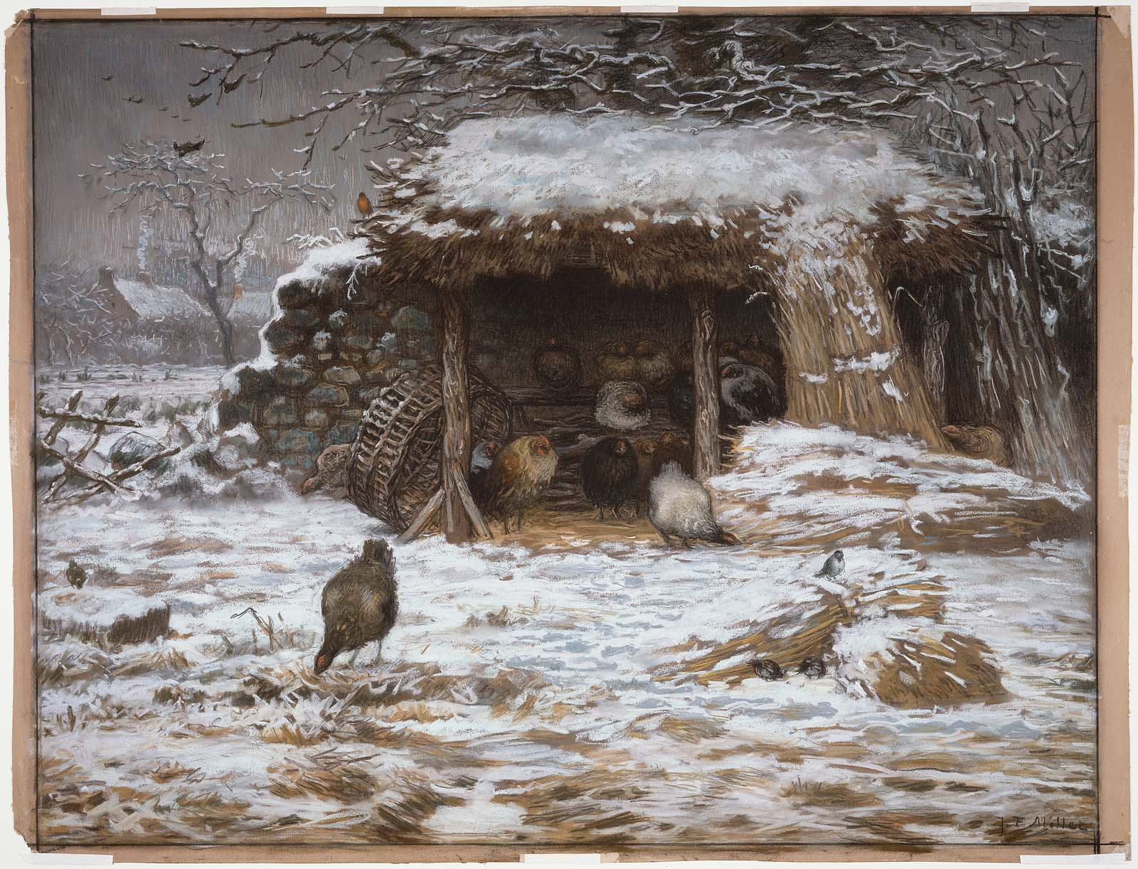 farmyard in winter